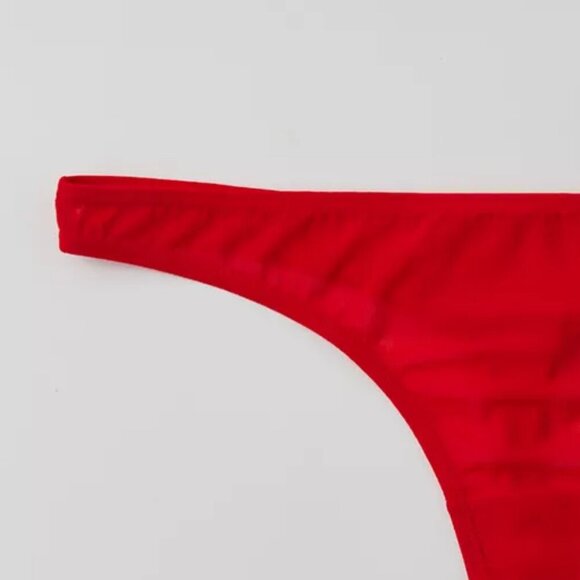 NWT UO Out From Under Mesh Red Thong Panty - Picture 5 of 6